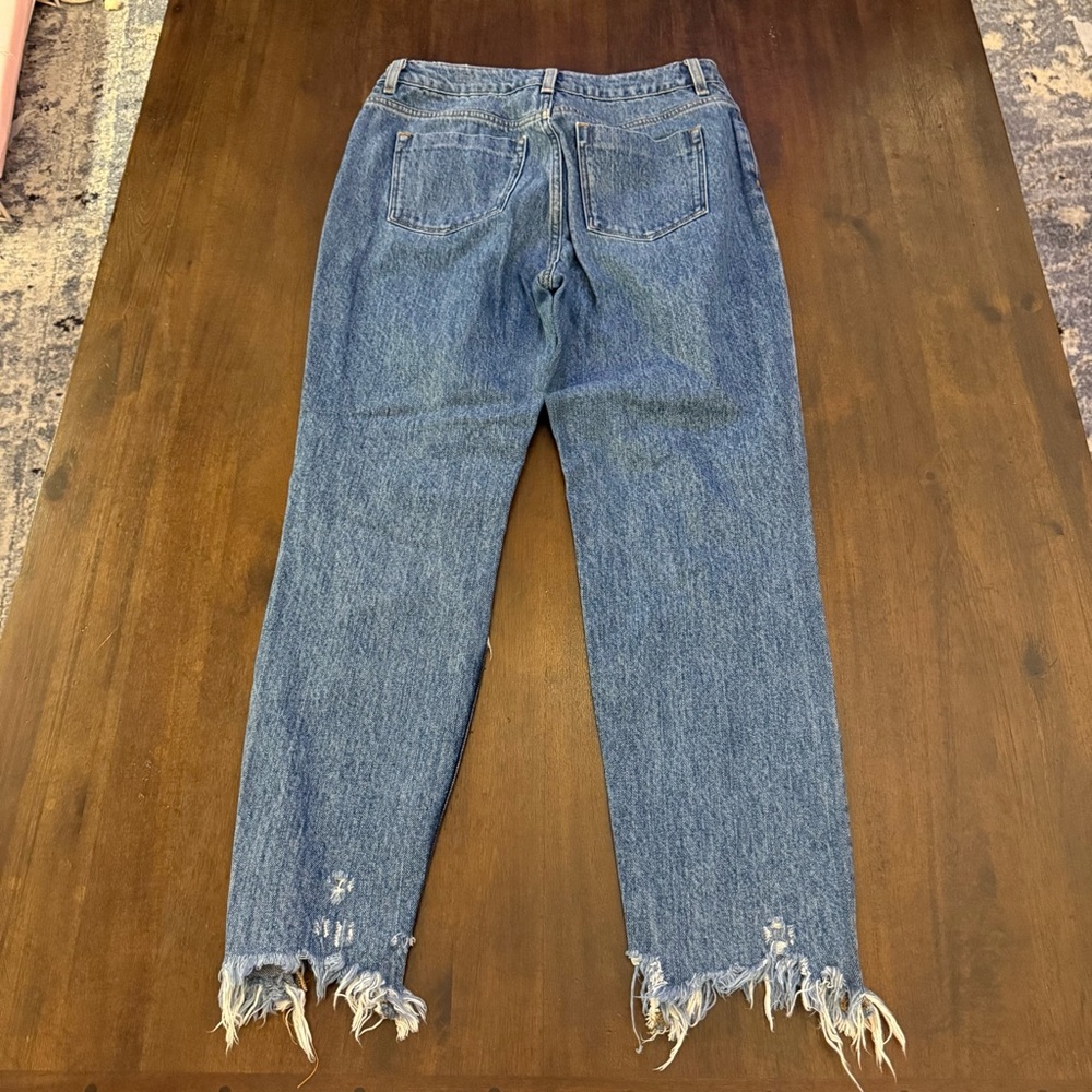 ASOS Ripped‎ Blue Straight Leg Jeans - Picture 7 of 7